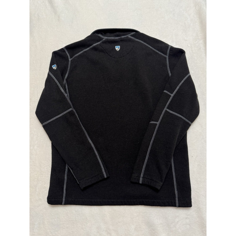KUHL Men's Born in the mountains Kashmira 1/4 Zip Pullover Sweater Black Sz L - Picture 6 of 9